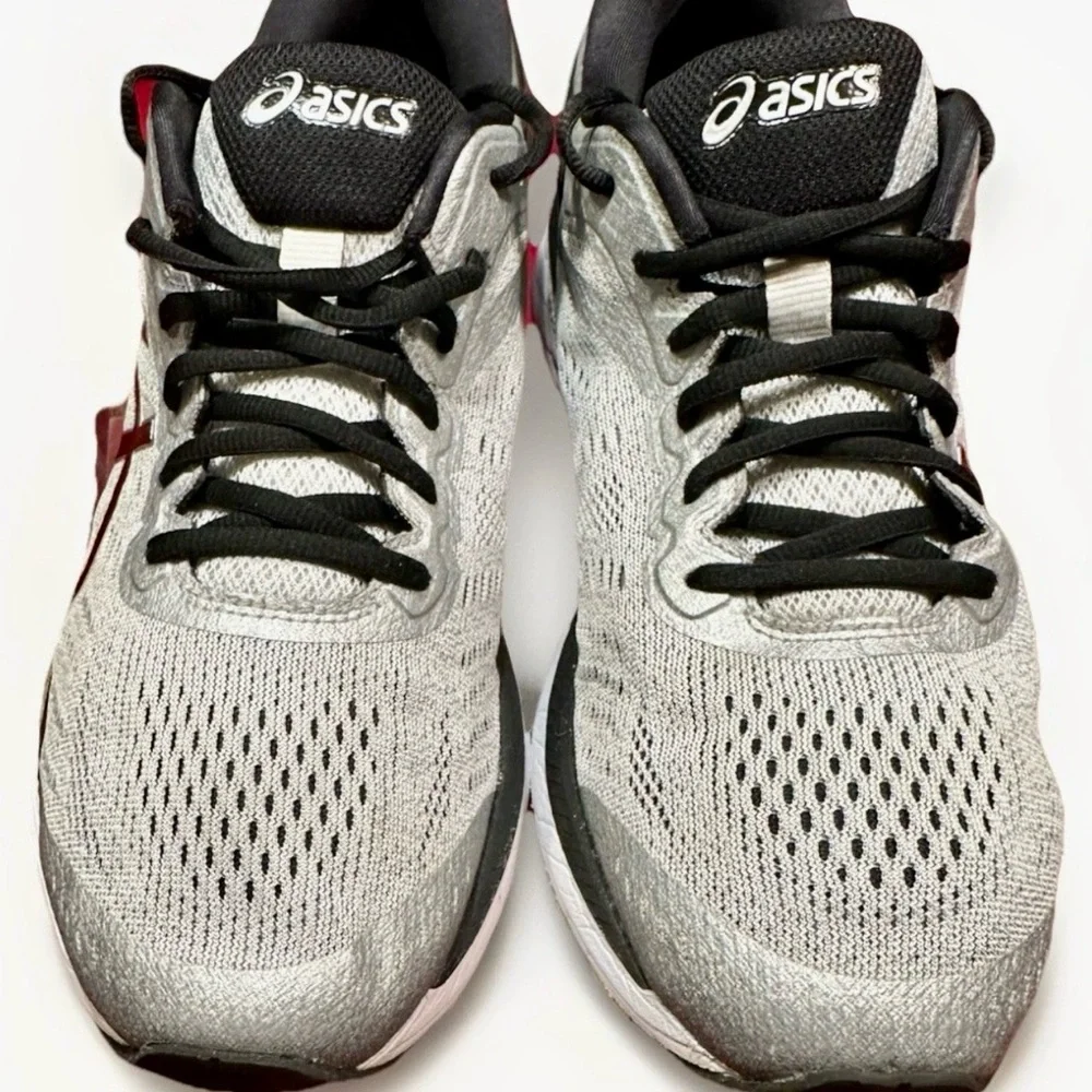 ASICS Men’s Size 10.5 Dynamic Duomax T749N Running Shoes Silver & Black GREAT - Picture 2 of 16